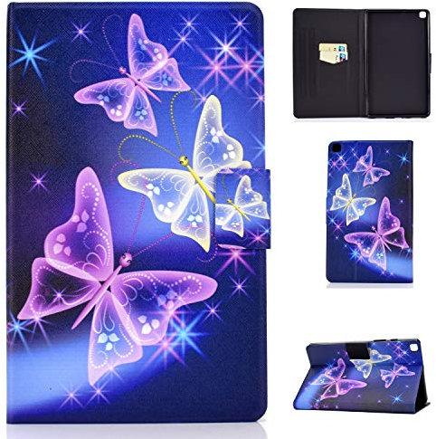 CASAFUNY Custodia per Samsung Galaxy Tab A7 10.4 2022/2020, Custodia Protettiva Magnetica Cover Ultra Sottile con TPU Copertura per SM-T509/SM-T503/SM-T500/SM-T505, Farfalla viola