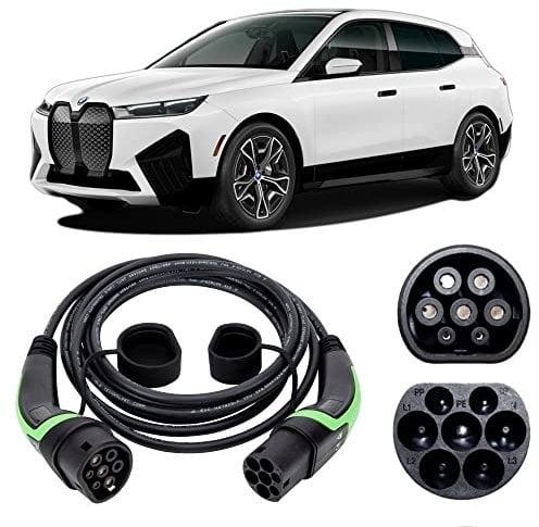 BMW iX Charging Cable - Type 2 Charging - Electric Car Battery Charger for BMW iX - Type 2 Plug for Charging Station (5M, 32amp (7.2kw))