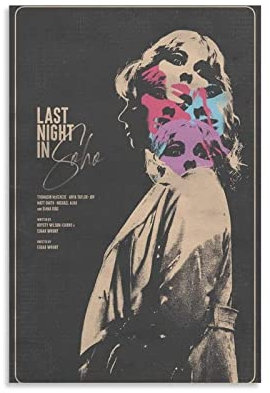 Enartly Posters and Prints Last Night in Soho Poster Decoration Living Room Bedroom Painting 50x70cm No Frame