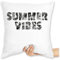 Kissen 40x40 Zierkissen - Urlaub - Summer Vibes - Palmen Schriftzug - 40 x 40 cm - Weiß