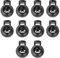 DOJA Barcelona | Kordelstopper Rund | Schwarz | 10er-Pack | 22mm | Kunststoff-Kordel Verschlüsse | Kordel Klemme | Elastische Kordel Verschluss Sporttaschen, Jacken, Rucksäcke | Kordel Feststeller