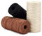 Set Jute Schnur, 2 mm, 3 x ± 160 m, Farbe: Schwarz, Weiß, Braun – Schnur für Garten, Dekoration, Verpackung
