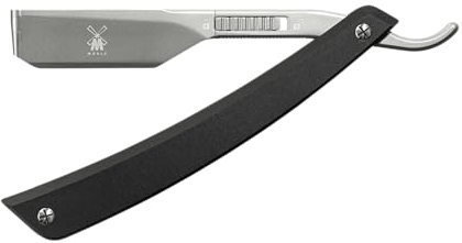 MÜHLE RMW 6 Rasiermesser Enthusiast Pro - Edelstahl - Profi-Nass-Rasur-Tool schwarz, klappbar - für halbe Wechselklingen