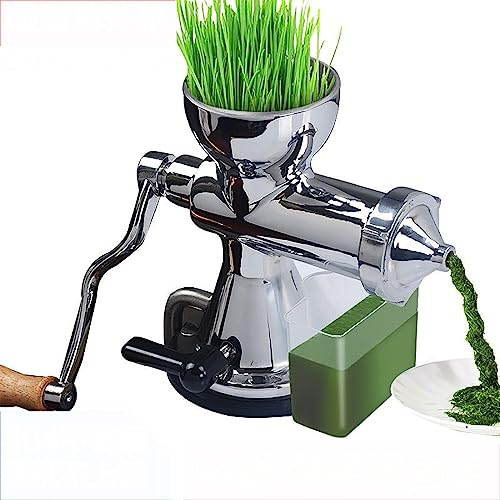 Extracteur De Jus Manuel D'herbe De Blé, Presse-agrumes À Manivelle En Acier Inoxydable Avec Base À Ventouse Et Dessus De Table, Pour Extraire Le Jus D'herbe De Blé, Céleri, Chou Frisé, Épinards