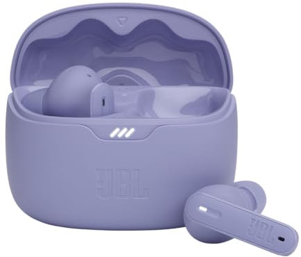 JBL Tune Beam - True Wireless Active Noise Cancelling with Smart Ambient Earbuds, Bluetooth 5.3, 4-Mic Technology for Crisp, Clear Calls, Up to 48 Hours of Battery Life (Purple)