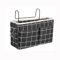 HNJKJEU Bett Organizer Bett Tasche mit Darhthaken Hängetasche Hochbett Aufbewahrungstasche für Buch, Magazin, Handy, Kopfhörer Bett Aufbewahrung (Schwarzes Gitternetz)