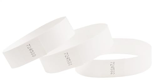 CINTAPUNTO - Einlassbändchen Papier - Eintrittsbänder 1000 Stück - Einlassbänder - Festival Armbänder - Party Bändchen Einlass Eintritt - eintrittsbändchen - Bänder Club - wristband - White