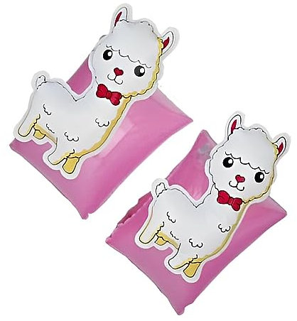 DSOUWEH rutschfeste aufblasbare Boje – Leichter und tragbarer Armring zum Schwimmen. Stilvolle PVC Schwimmarmringe für Kinder, Rosa Alpaka