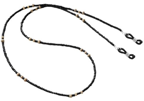 Holibanna Chaîne de lunettes rétro avec perles en bois - Élégant - Pour homme et femme - Accessoire de lunettes anti-perte - Pour lunettes de soleil et lunettes de lecture - Design vintage - 66 cm