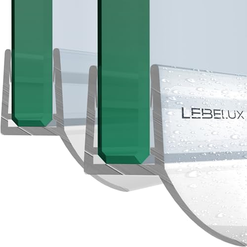 LebeLux 2x100cm Duschdichtung Duschtürdichtung Unten/Seitlich Duschkabinen Dichtungen für Duschtüren Duschlippe Gummilippe für 5-8mm Glastüren, Gerade PVC Duschlippendichtung Dichtung Dusche Glastür