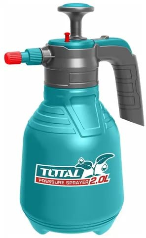 TOTAL - Pulverizador a presion - Sulfatadora Manual -2 litros - 2,5 Bar- Funcion Bloqueo -Bomba de Aluminio -Mod.THSPP20202