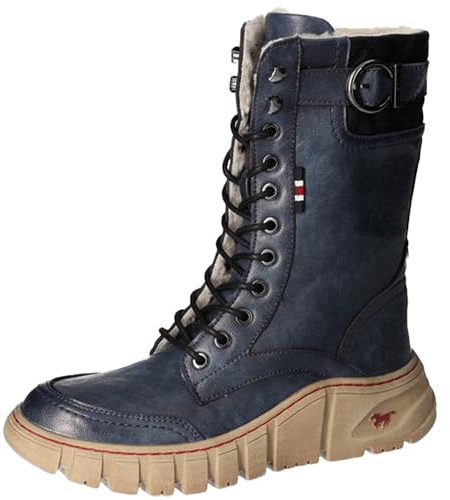MUSTANG Damen Stiefelette sportlicher Plateau Winterboot mit Warmfutter 1499-605