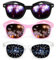3 Stück Diffractions Party Brille, mit 3D Prisma Herz Stern Effekt, Lustige Brillen Brechungsbrillen Herz Brille Effekt, Rave Brille Herren Damen für Nacht EDM Feuerwerk Show Karneval Party Club