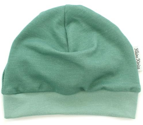 Kleine Könige Mütze Baby Jungen Beanie · Modell Uni jeansjersey Mint, Mint · Ökotex 100 Zertifiziert · Größe 122/128