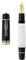 erofa Majohn P139 Piston Fountain Pen Extra Fine Nib with Box, Brass Piston System Large Capacity Resin Writing Pen, Black White
