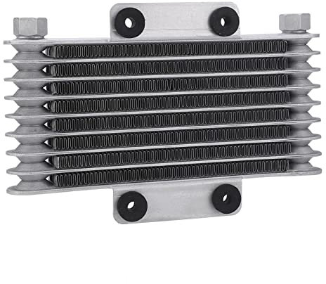 8 Row Motorcycle Oil Radiator, Silver 125ml Low Wear Strong Power Cooler Radiator for GY6 Motocross ATV
