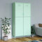 Cozynest Garderobenschrank Dielenschrank Schlafzimmerschrank Stahlschrank Lagerschrank Mehrzweckschrank Schrank Kleiderschrank Minzgrün 90x50x180 cm Stahl