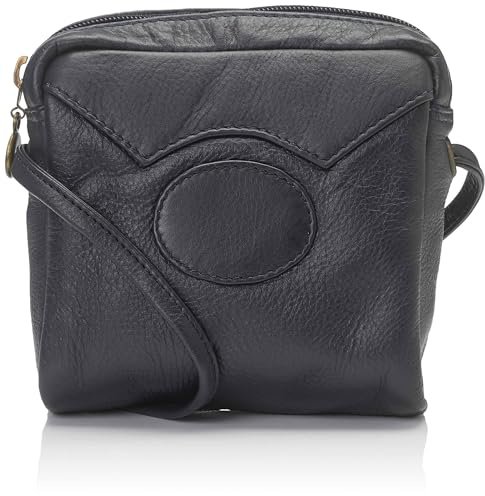 Luigi Umhängetasche für Damen, Teenager, Mädchen, leicht, kompakt, extra Karten- und Geldfach, Leder, Marineblau, Navy, Compact