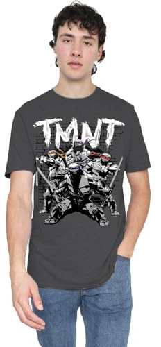 TMNT TMNT Team Unisex T Shirt, Charcoal, Small