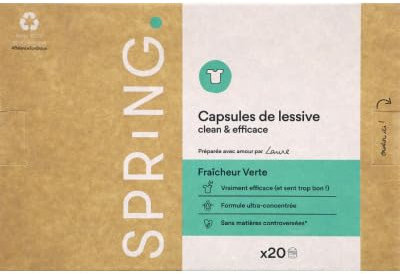 Autre Marque Lessive Capsules Fraicheur Verte, 20 dosettes, 380g