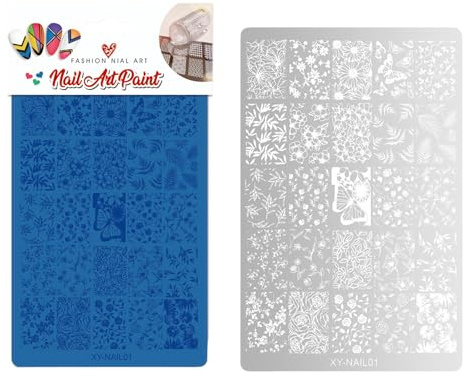 Butterfly Nails Art Stamping Plate Flowers Nails Stencil Stamp Snake Manicure Template Stencil Nails Art Decoration