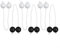 Ladder Ball Game with Storage Bag 6 Bolas for Exciting Outdoor Challenges and Friendly Competitions (black+white)
