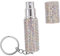 PartyKindom Rhinestone Portable Perfume Bottle Keychain - Refillable Travel Dispenser for Lightweight Instant Fragrance in Various Occasions