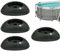 4 Articles Couvre-Pieds De Support De Piscine PVC Pièces De Rechange pour Cadre De Piscine Support D'équipem Accessoire D'extrémité De Jambe Verticale De Piscine Stab