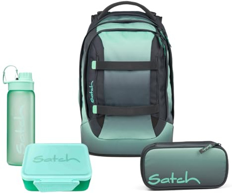 Satch Pack Schulrucksack Set 4tlg. inkl. Lunchset (Gradient Mint)