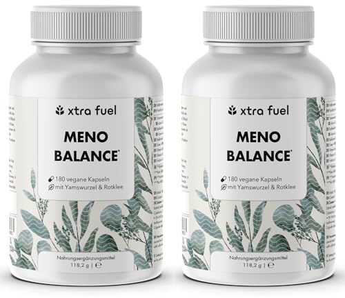 Capsule per la menopausa 360 pezzi - Formula naturale con 500 mg di igname selvatico, 340 mg di trifoglio rosso, 200 mg di estratto di valeriana, ferro, acido folico e vitamine del gruppo B