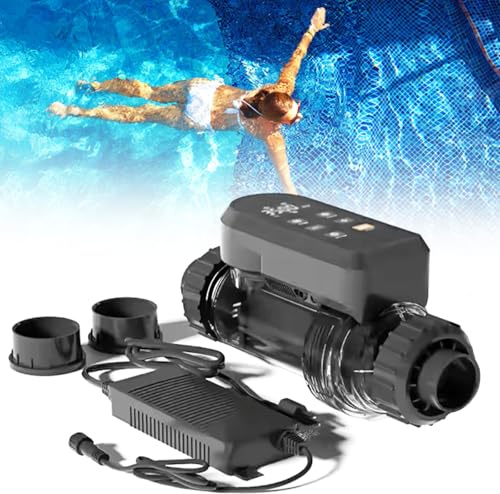 Salzwasser-Pool-Chlorinierungs System für Einbau Pool, 15/20/25/30/50g/h Elektrolytischer Salzchlor Generator, mit Titanzellen-Selbstreinigung und APP-Steuerung, für Pools bis zu 60.000 Gals,50g/h