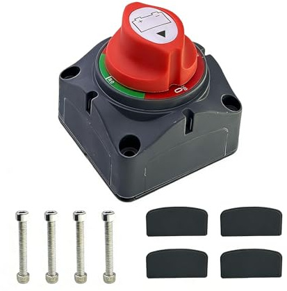 SEYUGOPTI Battery Cut Off Switch Fit Car Truck Yacht Motorcycle RV 12–48V | 275A High Current Capacity, Robust Waterproof Housing, Easy Install, Isolate Battery for Vehicle & Marine Use