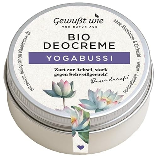 Gewußt Wie Bio Deocreme Yoga Bussi | Natürlich Frisch Ohne Aluminium | Für Empfindliche Haut & Tägliche Anwendung | Bio, Vegan | 40 G