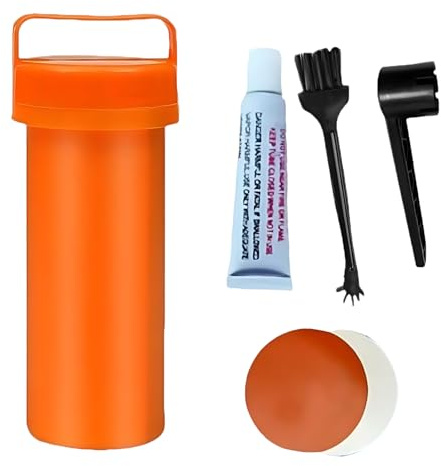 Funabridge Inflatable Boat Repair Kit With Pvc Patches, Glue, Brushes & Wrench For Dinghy, Kayak, Air Mattress, 0.35 Oz Glue, 2.8 In Bucket