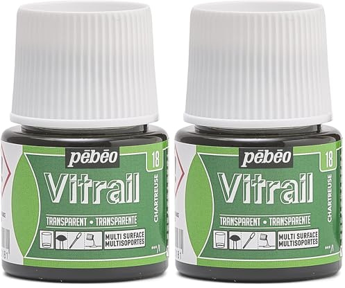 PEBEO 050018 Vitrail 1 Flacon Chartreuse 45 ML (Lot de 2)