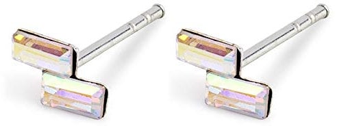 Joe Cool Ohrstecker Doppel-Baguette aus 925er Silber