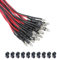 KeeYees 20Pcs 3mm DC 3-12V Diode Ampoule LED Câblé (Blanc) + 20Pcs Plastique 3mm LED Lumiere Panneau de Support de Montage