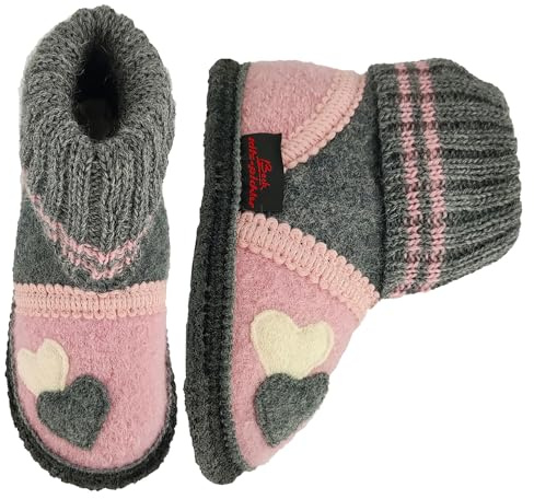 Beck Mädchen Kleine harten Hausschuh, Pink, 33 EU