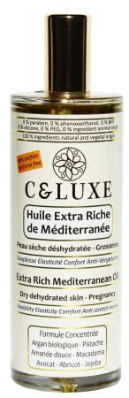 ANTI VERGETURES NARUREL, grossesse, Huile Extra riche Soin Pour la Peau 100% naturelle, peau sèche déshydratée, hydrate, nourrit et protège votre peau 100 ml. (sans parfum)