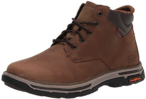 Skechers Segmento 2.0 Brogden, Scarpe Chukka Uomo, Pelle Del Deserto, 43 EU