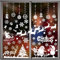 BBLIke 8 Adesivi natalizi Autoadesivo Finestra riutilizzabile, decorazione Finestra di Natale Autoadesivo in PVC Elettrostatico Finestra di Natale, neve Flocon Deco Noel per porta Vetrina Vetro