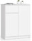 AKORD Kommode K80 2D1SZ mit 2 Türen und 1 Schublade | für das Wohnzimmer Schlafzimmer Schrank Büro Arbeitszimmer | Modernes Funktionales Design | B80 x H99 x T40 cm, Gewicht 34kg | Weiß