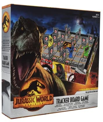 Cartamundi Jurassic World Tracker Brettspiel, Find & Rescue Dinosaurier, für 2–4 Spieler, tolles Geschenk für Kinder ab 6 Jahren