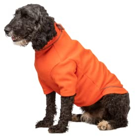 Fleece Dog Jumper Puppy Jacket Winter Coat XS, S, M, L, XL Pet Clothes Rydale 18 Colours (X-Large, Orange)