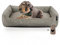 Rohrschneider Hundebett waschbar für kleine und mittelgroße Hunde mit Hundekissen Cord Taupe (ca. 70x50 cm) inkl. Gassibeutel
