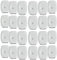 JUANIO Set de table, service de 24 assiettes, plat de service rectangulaire en verre - Longueur 28 x Profondeur 20 cm
