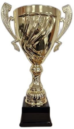 Trophy Monster Gold Large Trophy Cup award Metal bowl & handles | for club, school & presentations | free engraving | size 370mm