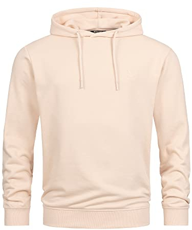 Indicode Herren Simpson Kapuzenpullover Langarm Sweatshirt mit Kapuze | Klassischer Pullover mit weicher Sweatqualität, Kapuzenpullover, Sweatshirt, Freizeitpullover, Basic Hoodie für Männer