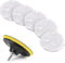 Kshineni 150mm Wolle Polierpads, 7tlg Auto Polierhaube Lammfell Pad Polierpads Wolle Polieraufsatz Akkuschrauber Set für Poliermaschine Schleifmaschine zum Polieren,Schleifen,Wachse