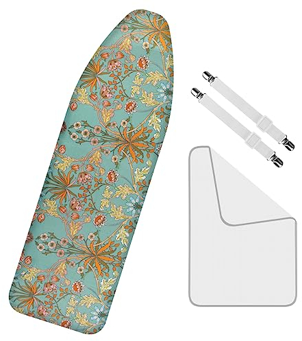 Philorn Housse de table à repasser 120 x 40 cm pour centrale vapeur, avec réflexion de la chaleur et fonction de repassage rapide, équipée de maille et bande élastique, planches à repasser de 38-45 cm